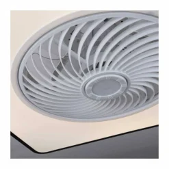 Ventilador de techo Monic LED 40w 3CCT acabado negro estilo moderno plafón con ventilador motor DC 49X49cm
