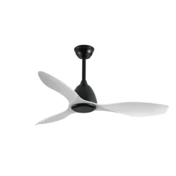 Ventilador de techo Nara acabado negro aspas acabado blanco estilo moderno motor DC 122cm Ø