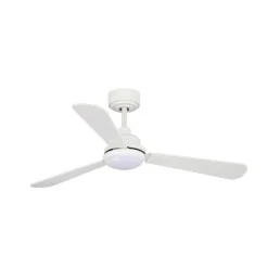 Ventilador de techo Noe LED 18w 3CCT acabado blanco aspas blanco/gris estilo moderno motor DC 106cm Ø