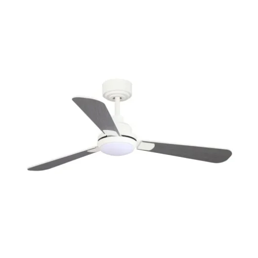 Ventilador de techo Noe LED 18w 3CCT acabado blanco aspas blanco/gris estilo moderno motor DC 106cm Ø