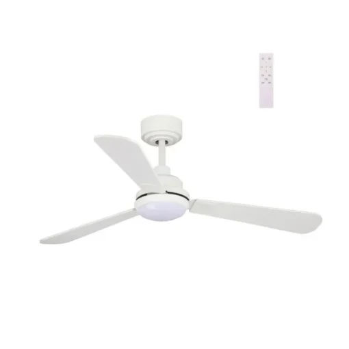 Ventilador de techo Noe LED 18w 3CCT acabado blanco aspas blanco/gris estilo moderno motor DC 106cm Ø