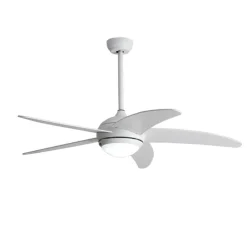 Ventilador de techo Sedan blanco LED 18w 3CCT acabado blanco estilo moderno motor DC 132cm Ø