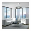 Ventilador de techo Slice blanco LED 24w 3CCT acabado blanco estilo moderno plafón con ventilador motor DC 54cm Ø