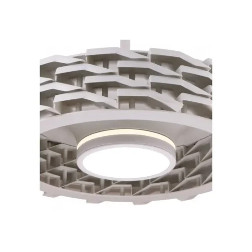 Ventilador de techo Slice blanco LED 24w 3CCT acabado blanco estilo moderno plafón con ventilador motor DC 54cm Ø