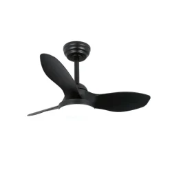 Ventilador de techo Stel Mini S negro LED 20w 3CCT acabado negro estilo moderno motor DC 80cm Ø