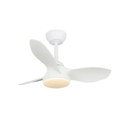 Ventilador de techo Stel S blanco LED 20W 3CCT acabado blanco estilo moderno motor DC 80cm Ø