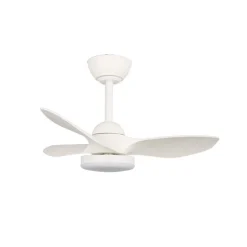 Ventilador de techo Stel S blanco LED 20W 3CCT acabado blanco estilo moderno motor DC 80cm Ø