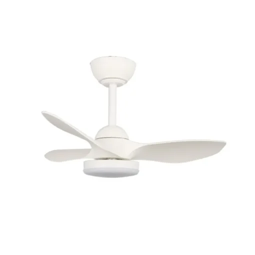 Ventilador de techo Stel S blanco LED 20W 3CCT acabado blanco estilo moderno motor DC 80cm Ø