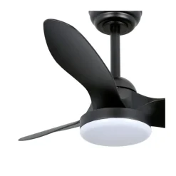Ventilador de techo Stel Mini S negro LED 20w 3CCT acabado negro estilo moderno motor DC 80cm Ø
