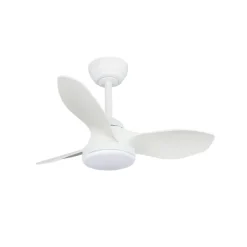 Ventilador de techo Stel S blanco LED 20W 3CCT acabado blanco estilo moderno motor DC 80cm Ø