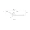 Ventilador de techo Storm IP44 Sin luz acabado blanco motor AC 3 velocidades para exterior 132cm Ø