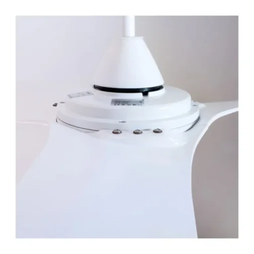 Ventilador de techo Storm IP44 Sin luz acabado blanco motor AC 3 velocidades para exterior 132cm Ø