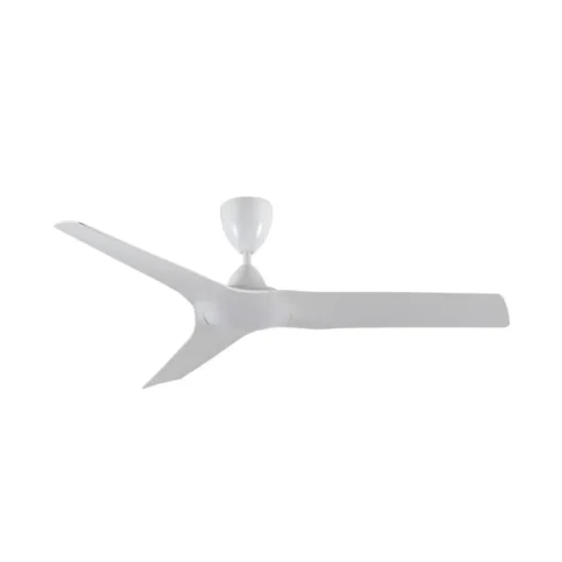 Ventilador de techo Storm IP44 Sin luz acabado blanco motor AC 3 velocidades para exterior 132cm Ø