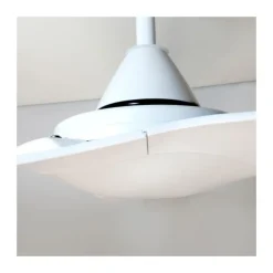 Ventilador de techo Storm IP44 Sin luz acabado blanco motor AC 3 velocidades para exterior 132cm Ø