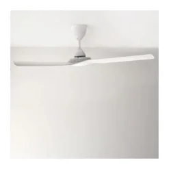 Ventilador de techo Storm IP44 Sin luz acabado blanco motor AC 3 velocidades para exterior 132cm Ø