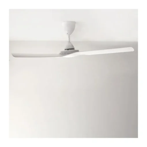 Ventilador de techo Storm IP44 Sin luz acabado blanco motor AC 3 velocidades para exterior 132cm Ø