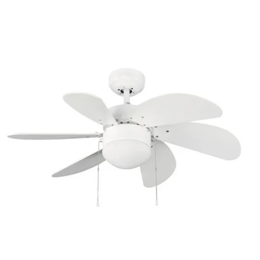 Ventilador de techo Tabit blanco 1xE27 acabado blanco aspas acabado blanco estilo moderno motor AC 84cm Ø