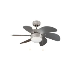 Ventilador de techo Tabit plata 1xE27 acabado plata aspas acabado plata estilo moderno motor AC 84cm Ø