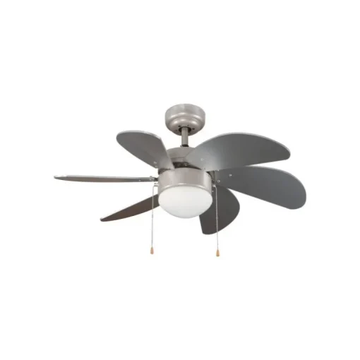 Ventilador de techo Tabit plata 1xE27 acabado plata aspas acabado plata estilo moderno motor AC 84cm Ø