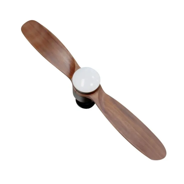 Ventilador de techo Taga negro/madera LED 18W 3CCT acabado negro aspas de madera maciza estilo moderno motor AC 132cm Ø