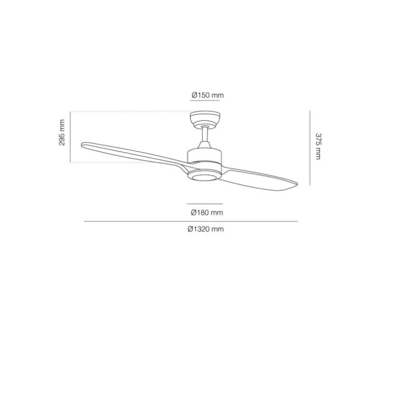 Ventilador de techo Taga negro/madera LED 18W 3CCT acabado negro aspas de madera maciza estilo moderno motor AC 132cm Ø