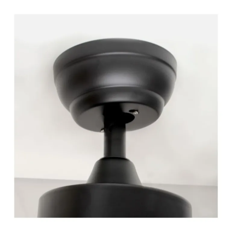 Ventilador de techo Taga negro/madera LED 18W 3CCT acabado negro aspas de madera maciza estilo moderno motor AC 132cm Ø