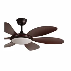 Ventilador de techo Tanik marrón LED 24w 3CCT acabado marrón estilo moderno motor DC 115cm Ø