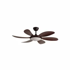 Ventilador de techo Tanik marrón LED 24w 3CCT acabado marrón estilo moderno motor DC 115cm Ø