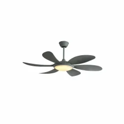 Ventilador de techo Tanik gris LED 24w 3CCT acabado gris estilo moderno motor DC 115cm Ø