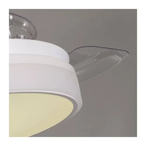 Ventilador de techo Vera blanco LED 35W 3CCT acabado blanco estilo moderno aspas plegables motor DC 106cm Ø