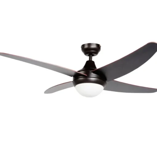 Ventilador de techo Volcano 2xE27 acabado metal marrón aspas madera marrón estilo moderno motor AC 122cm Ø