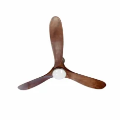 Ventilador de techo Yen Big Madera Oscura LED 18w 3CCT acabado níquel aspas madera estilo moderno motor DC 152cm Ø