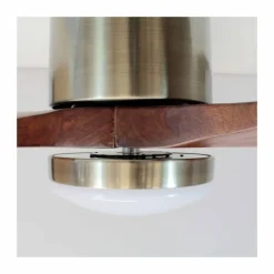 Ventilador de techo Yen Madera Oscura LED 15w 3 CCT acabado oro envejecido aspas madera estilo moderno motor DC 132cm Ø