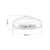 Ventilador de techo Yoli marrón LED 40w 3CCT acabado marrón estilo moderno motor DC 50cm Ø