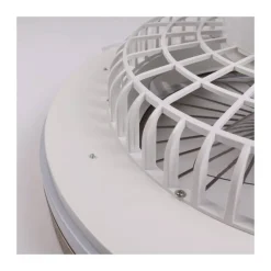 Ventilador de techo Yoli marrón LED 40w 3CCT acabado marrón estilo moderno motor DC 50cm Ø