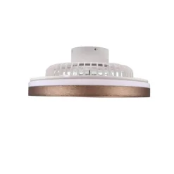 Ventilador de techo Yoli marrón LED 40w 3CCT acabado marrón estilo moderno motor DC 50cm Ø
