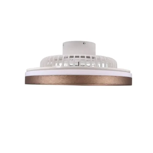 Ventilador de techo Yoli marrón LED 40w 3CCT acabado marrón estilo moderno motor DC 50cm Ø