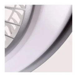 Ventilador de techo Yoli plata LED 40w 3CCT acabado plata estilo moderno motor DC 50cm Ø