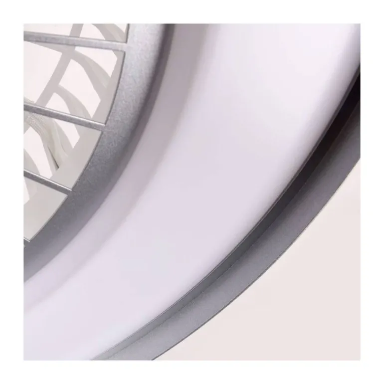 Ventilador de techo Yoli plata LED 40w 3CCT acabado plata estilo moderno motor DC 50cm Ø